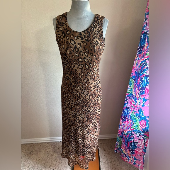 Vintage Studio One Leopard Print Maxi Dress With Cropped Jacket - Picture 8 of 13